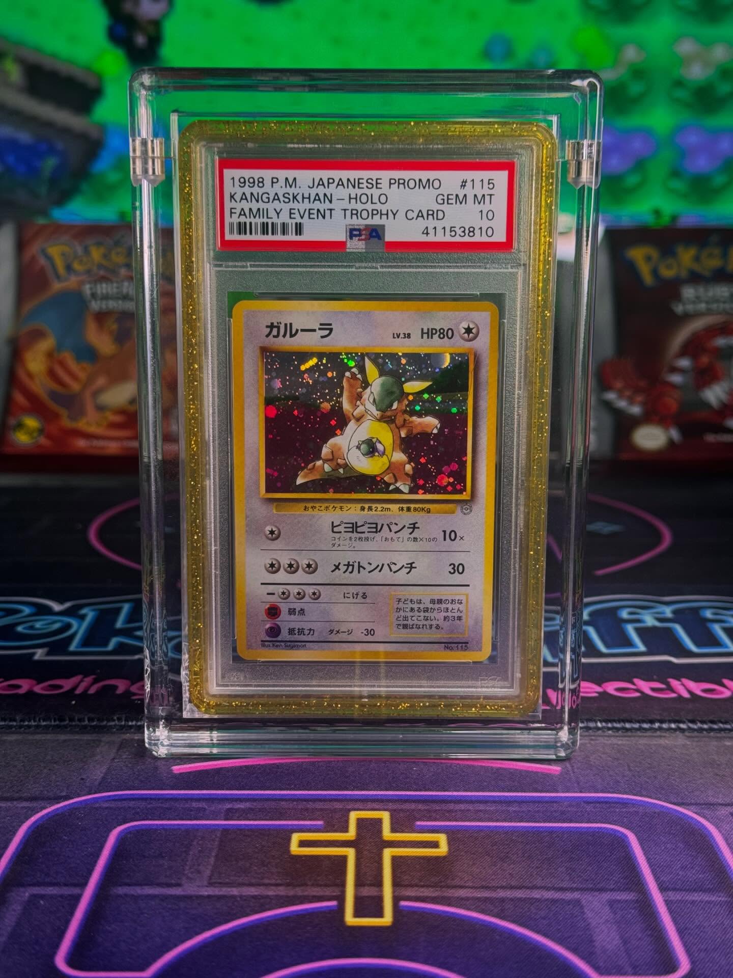 1998 Japanese Kangaskhan Family Event Trophy Card, PSA 10
